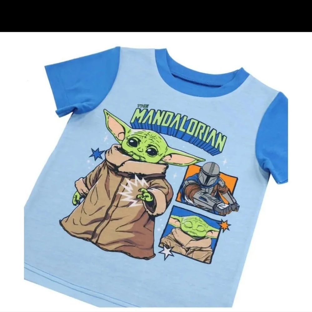 Disney Boy's Star Wars Mandalorian Graphic 4 Piece Pajama Set Size 4T nwt